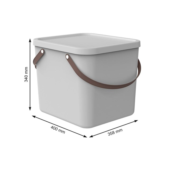 Storage Box Rotho 18022660 ALBULA, 40L, Grey
