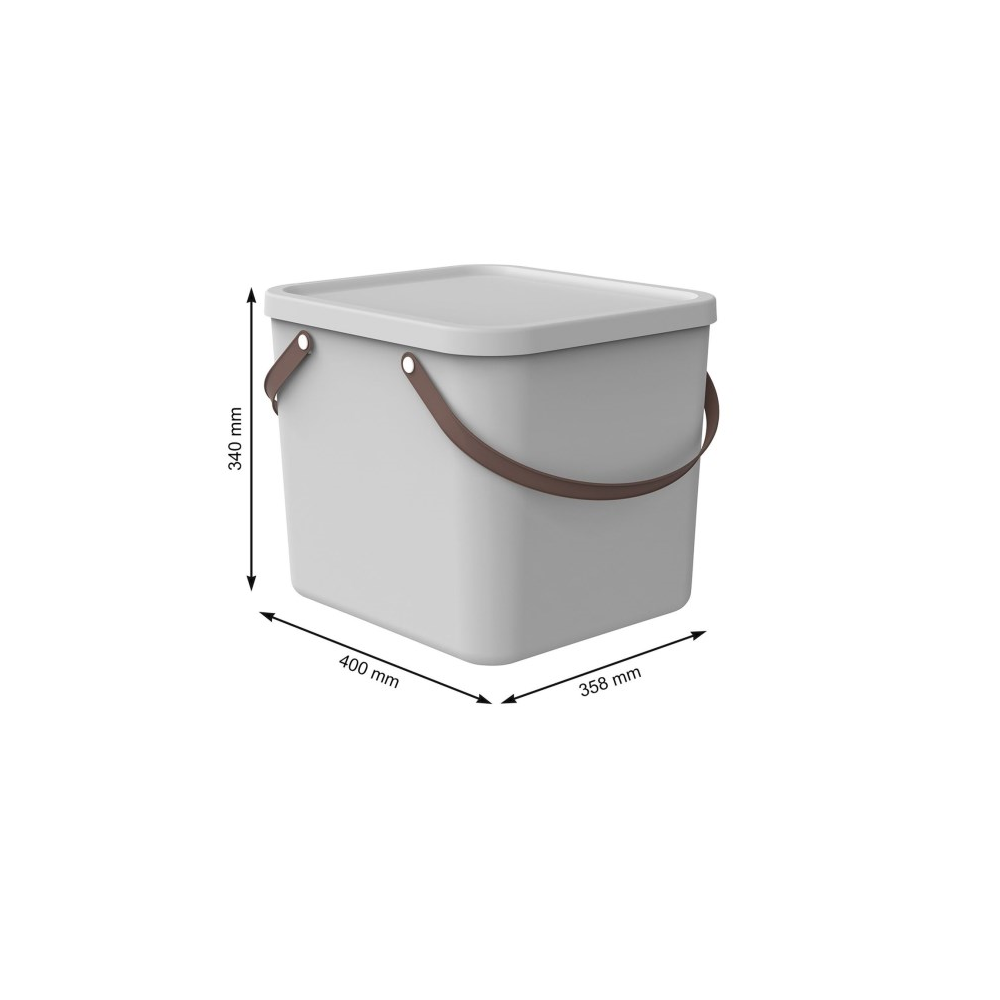 Storage Box Rotho 18022660 ALBULA, 40L, Grey