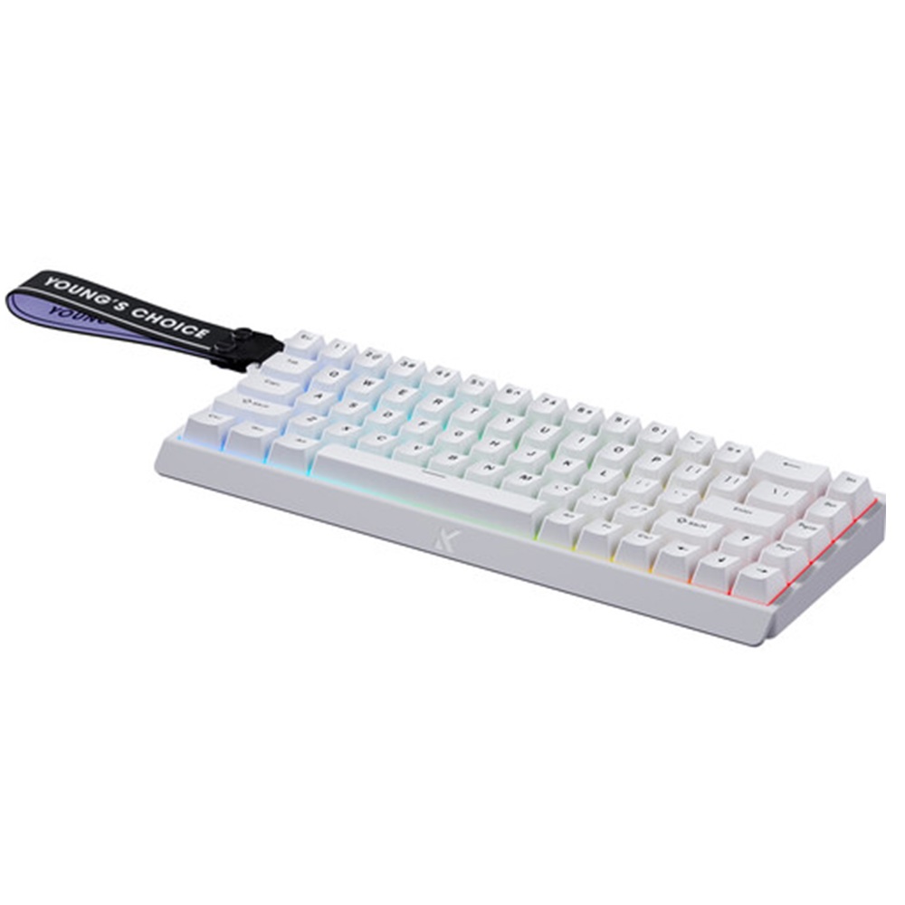 Gaming Mechanical Keyboard Mchose MC-Ace68-15 Ace 68 Hall Effect, Ice Blue Magnetic, Wired, USB, RGB, White