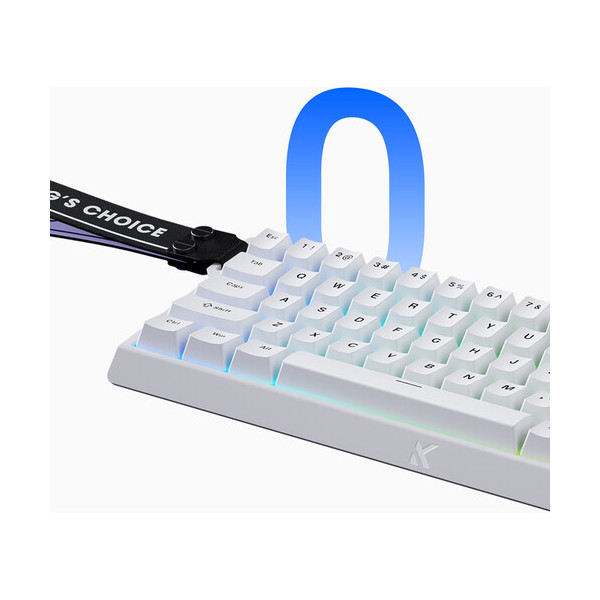 Gaming Mechanical Keyboard Mchose MC-Ace68-15 Ace 68 Hall Effect, Ice Blue Magnetic, Wired, USB, RGB, White