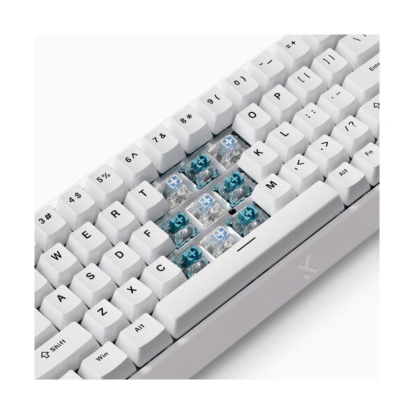 Gaming Mechanical Keyboard Mchose MC-Ace68-15 Ace 68 Hall Effect, Ice Blue Magnetic, Wired, USB, RGB, White