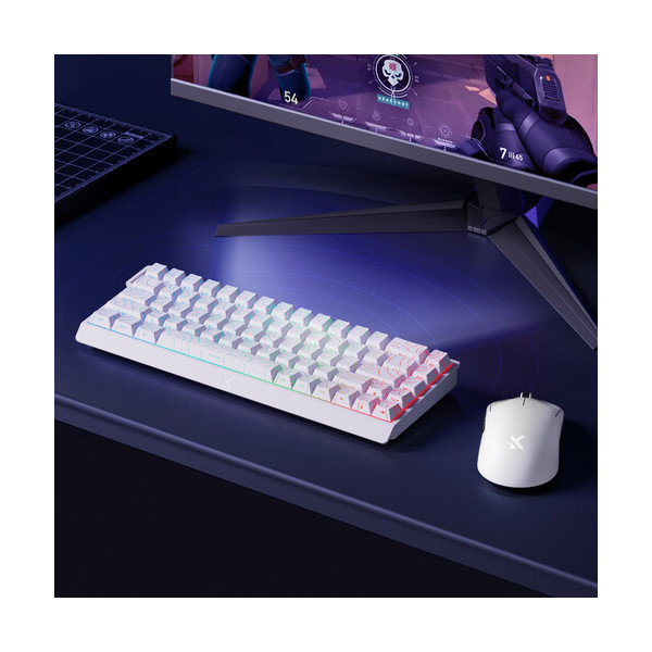 Gaming Mechanical Keyboard Mchose MC-Ace68-15 Ace 68 Hall Effect, Ice Blue Magnetic, Wired, USB, RGB, White