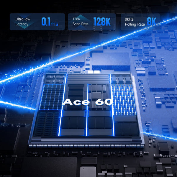 Gaming Mechanical Keyboard Mchose Ace60-4A Ace 60 Pro Hall Effect, KTEK Magnetic, Wired, USB, RGB, Black