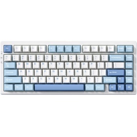 Gaming Mechanical Keyboard Mchose G75-4A G75 Pro, Cabbage Tofu V2, Wireless, USB, Bluetooth, Type-C, RGB, White/Blue