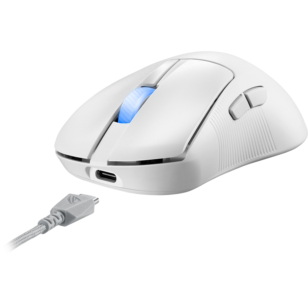 Gaming Mouse Asus 90MP03N0-BMUA10 ROG Keris II Ace, Wireless, Bluetooth, USB, White