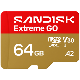 Memory Card SanDisk SDSQXGN-064G-GN6MN Extreme GO, 64GB, Micro SDXC, UHS-I, Black