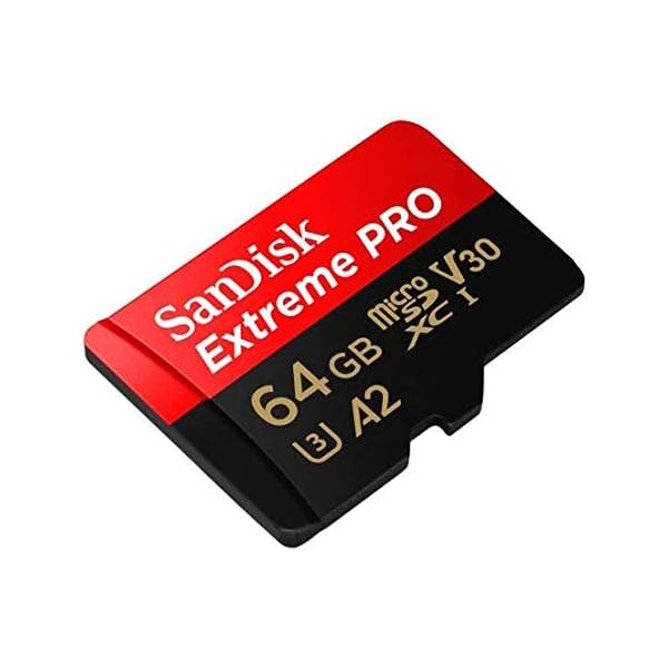 Memory Card SanDisk SDSQXCU-064G-GN6MA Extreme Pro, 64GB, Micro SDXC, UHS-I, Black/Red