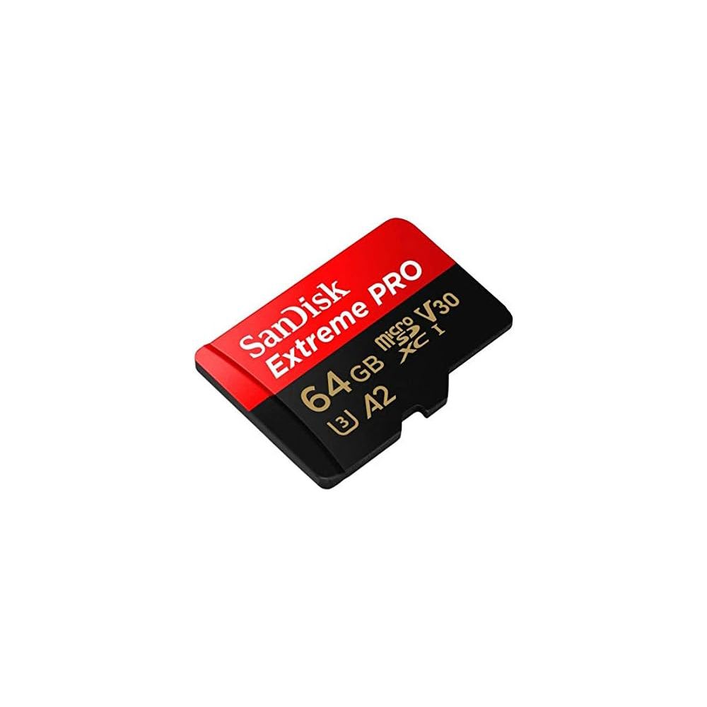 Memory Card SanDisk SDSQXCU-064G-GN6MA Extreme Pro, 64GB, Micro SDXC, UHS-I, Black/Red