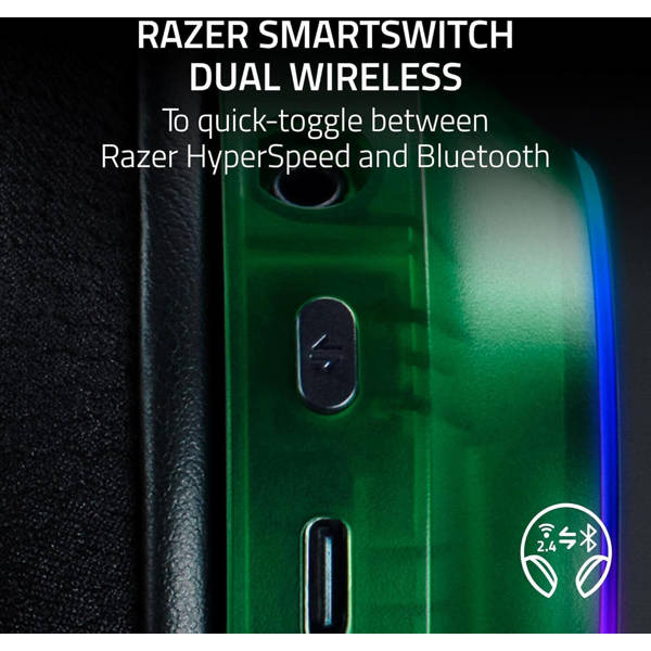Gaming Headset Razer RZ04-05220300-R3M1 Barracuda X Chroma, Wireless, Bluetooth, USB, Phantom Green