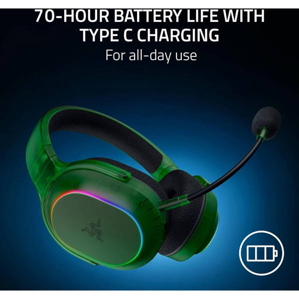 Gaming Headset Razer RZ04-05220300-R3M1 Barracuda X Chroma, Wireless, Bluetooth, USB, Phantom Green