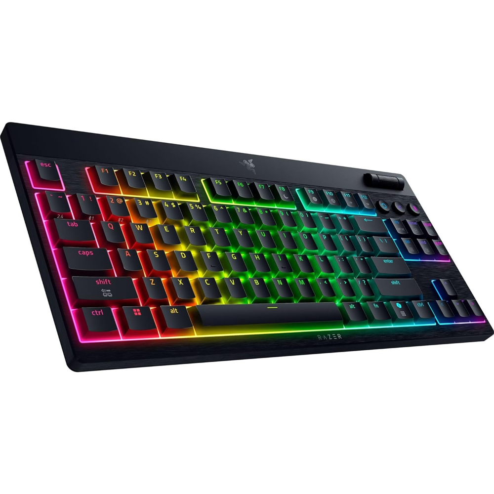კლავიატურა Razer RZ03-05450100-R3M1 BlackWidow V4 Low-profile TKL HyperSpeed, Wireless, Bluetooth, USB, Type-c, RGB, Gaming Mechanical Keyboard, Black