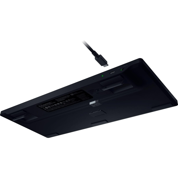 Gaming Mechanical Keyboard Razer RZ03-05450100-R3M1 BlackWidow V4 Low-profile TKL HyperSpeed, Wireless, Bluetooth, USB, Type-c, RGB, Black
