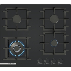ჩასაშენებელი ქურის ზედაპირი Bosch PNK6B6P41R, Built-in Gas Cooktop, Black