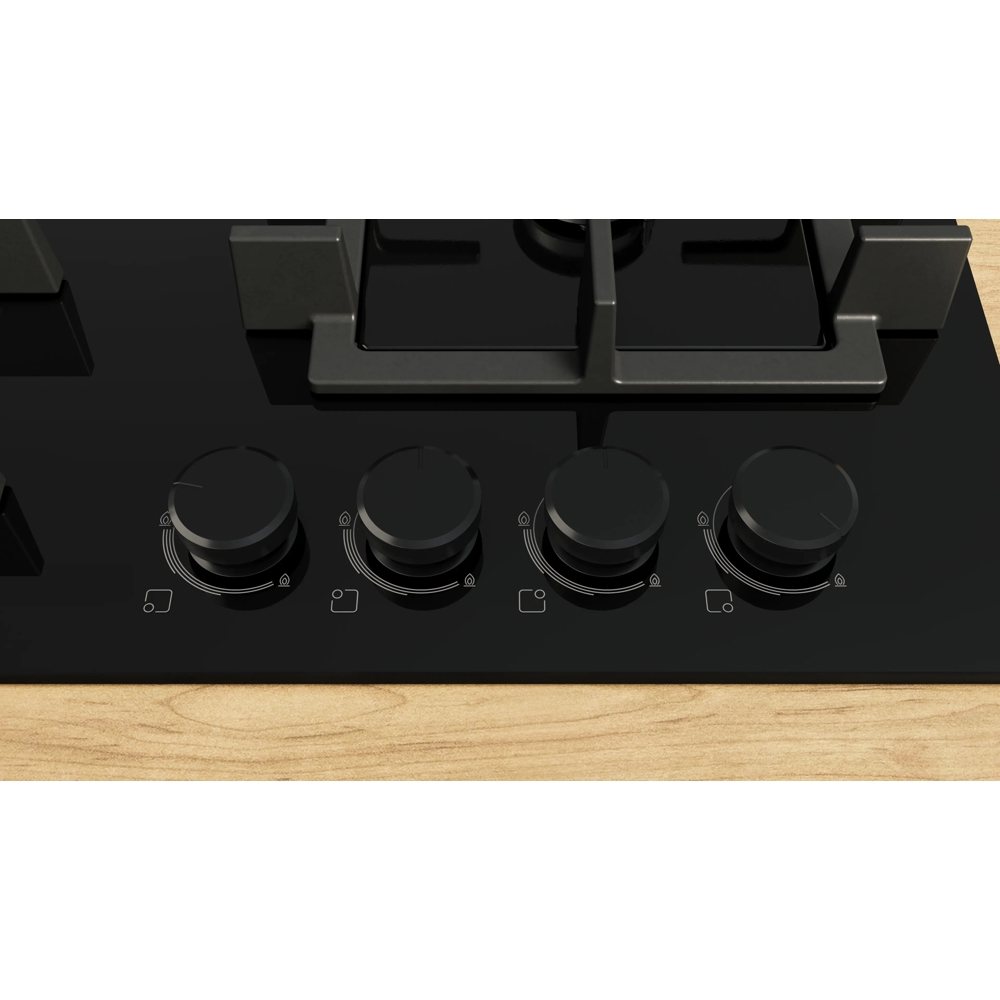 ჩასაშენებელი ქურის ზედაპირი Bosch PNK6B6P41R, Built-in Gas Cooktop, Black