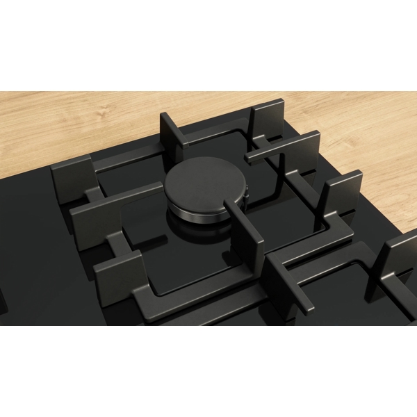 ჩასაშენებელი ქურის ზედაპირი Bosch PNK6B6P41R, Built-in Gas Cooktop, Black