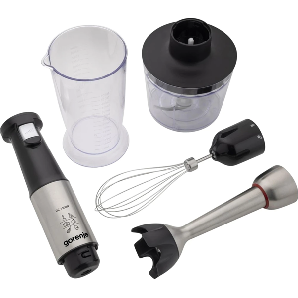 Hand Blender Gorenje HBX1500VS, 0.6L, 1500W, Black/Silver