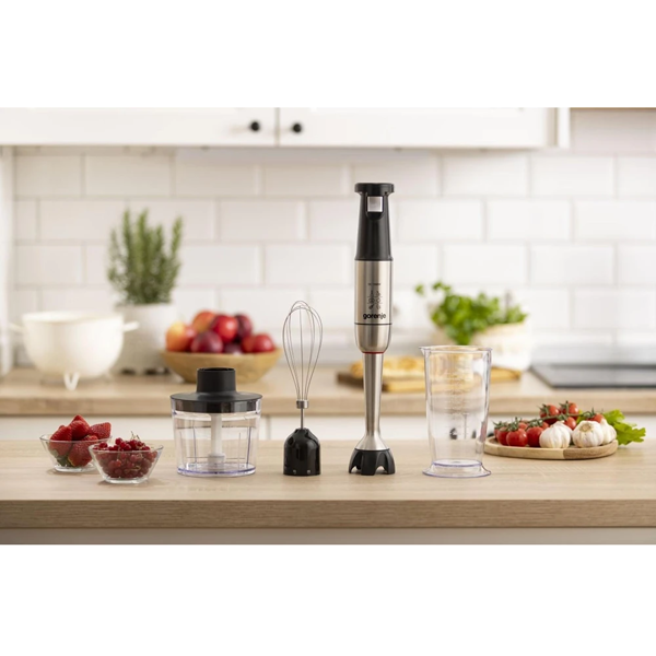 Hand Blender Gorenje HBX1500VS, 0.6L, 1500W, Black/Silver