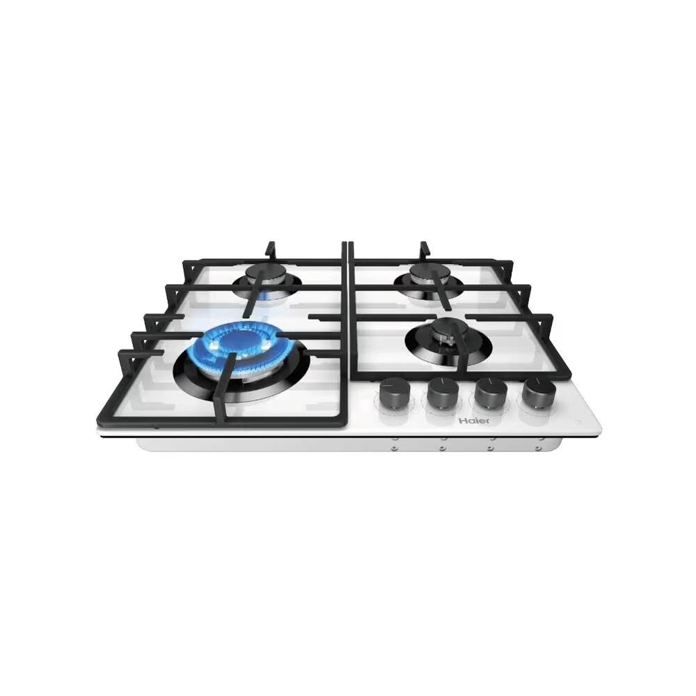 ჩასაშენებელი გაზის ქურის ზედაპირი Haier HHQ-G64CTHW, Built-in Gas Cooktop, White