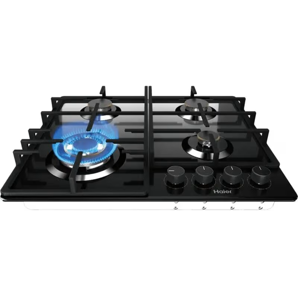 ჩასაშენებელი გაზის ქურის ზედაპირი Haier HHQ-G64CAQB, Built-in Gas Cooktop, Black