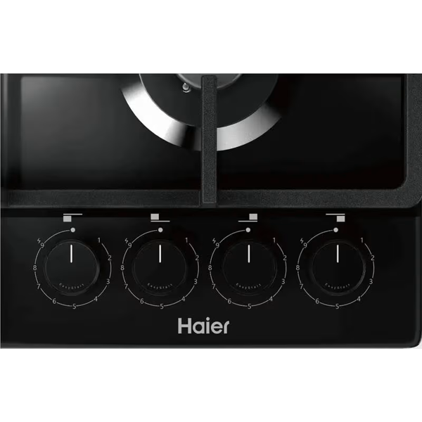 ჩასაშენებელი გაზის ქურის ზედაპირი Haier HHQ-G64CAQB, Built-in Gas Cooktop, Black