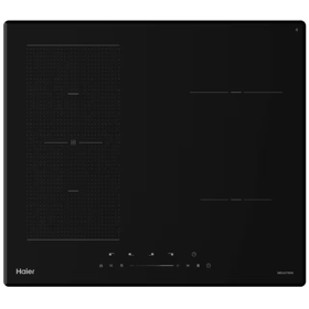 ინდუქციური ქურის ზედაპირი Haier HHX-Y64TFVB, Built-in Induction Cooktop, Black