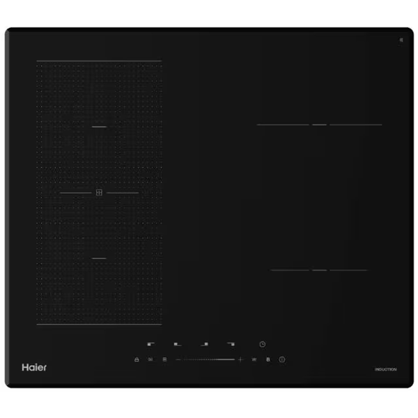ინდუქციური ქურის ზედაპირი Haier HHX-Y64TFVB, Built-in Induction Cooktop, Black