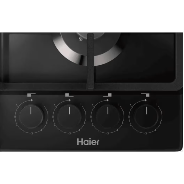 ჩასაშენებელი გაზის ქურის ზედაპირი Haier HHQ-G64CTPB, Built-in Gas Cooktop, Black