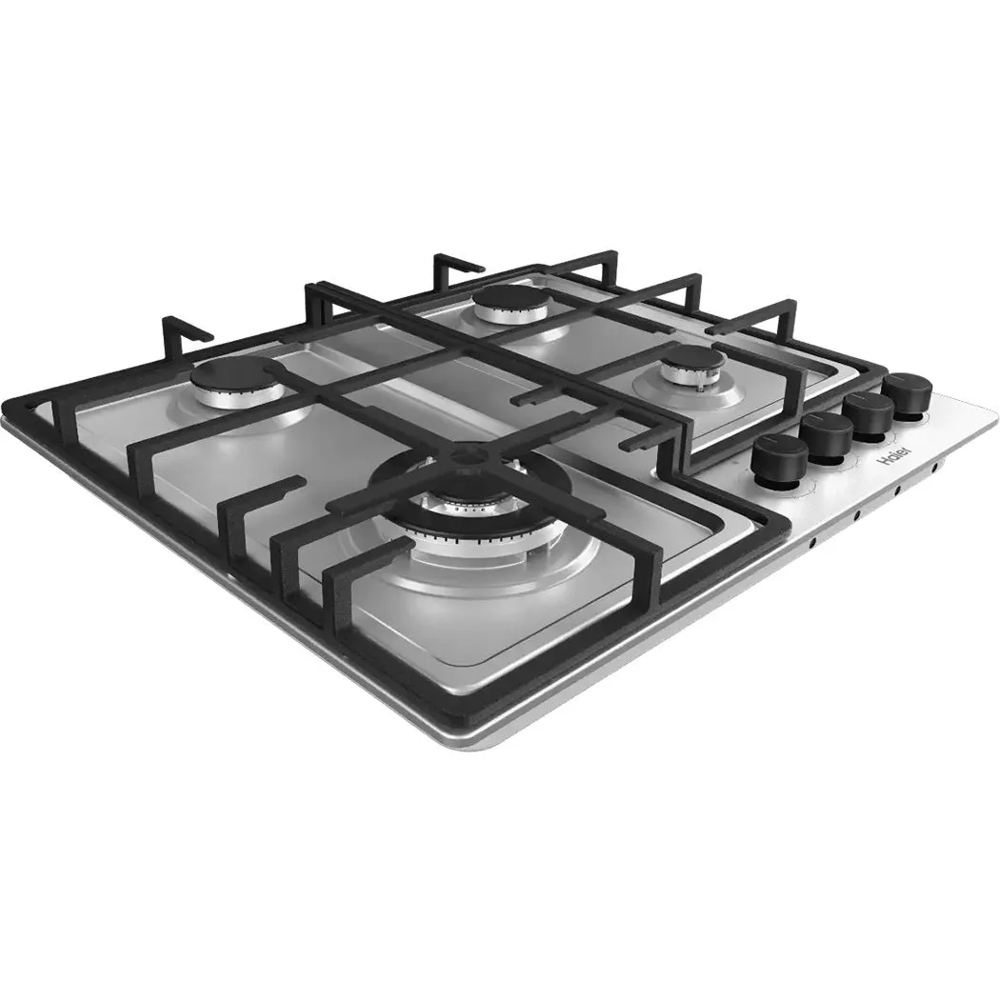 ჩასაშენებელი გაზის ქურის ზედაპირი Haier HHQ-M64CTQX, Built-in Gas Cooktop, Silver