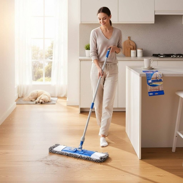 იატაკის მოპი Kleaner KA2519, 130cm, Floor Mop, Blue/Grey