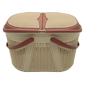 Picnic Basket Plast Art 18058843, Brown