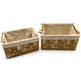 შესანახი კალათა OEM M205-19m, 2Pcs, Organizer, Brown