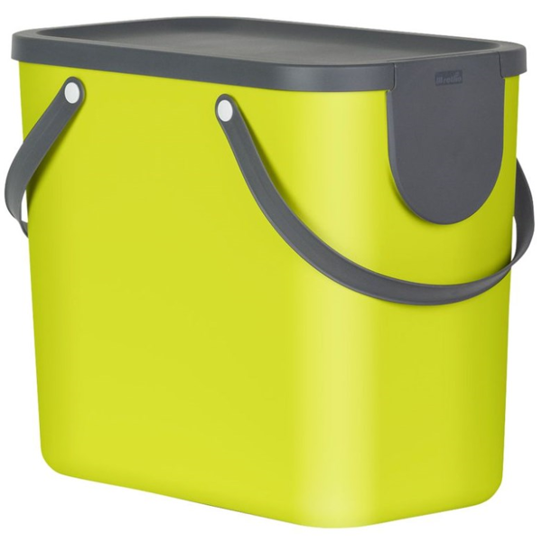 ნაგვის დასახარისხებელი კონტეინერი Rotho Albula, 25L, Waste Sorting Container, Lime