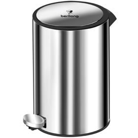 ნაგვის ურნა Berllong BPB-0030, 5L, Step Bin, Silver