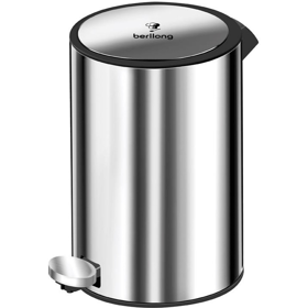 ნაგვის ურნა Berllong BPB-0077, 3L, Step Bin, Silver