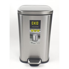 ნაგვის ურნა EKO EK9384MT 27120, 12L, Step Bin, Silver