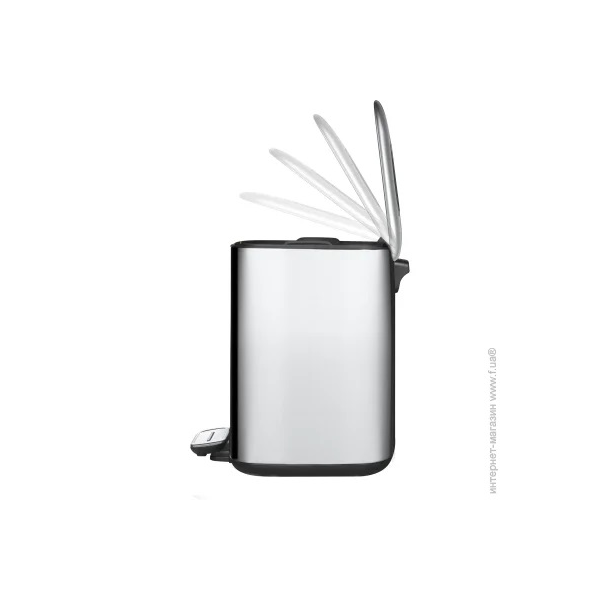 ნაგვის ურნა Ekoflora 18023517, 20L, Step Bin, Silver