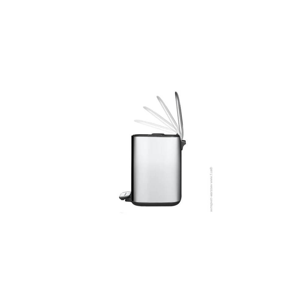 ნაგვის ურნა Ekoflora 18023515, 9L, Step Bin, Silver