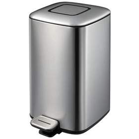 ნაგვის ურნა Ekoflora 18023515, 9L, Step Bin, Silver