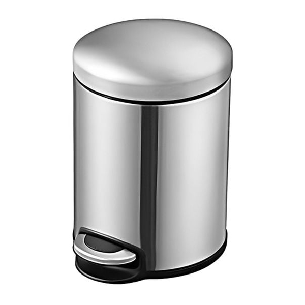 ნაგვის ურნა Ekoflora 18023520, 8L, Step Bin, Silver