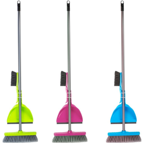 Broom With Dustpan Dajar JOTTA MIX COLORS, 117cm, Blue