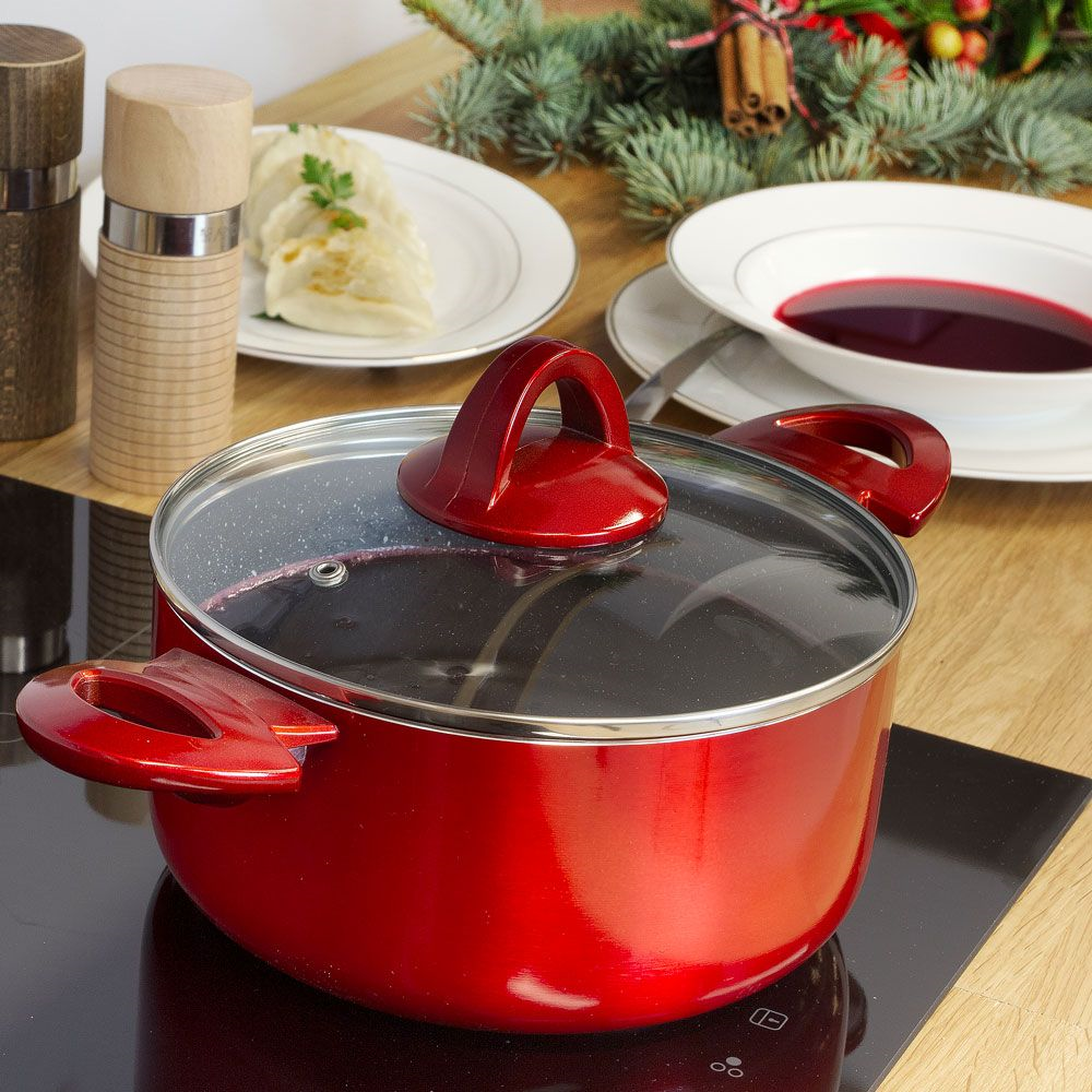 ქვაბი Ambition POKR 20163, 6.7L, 28cm, Red