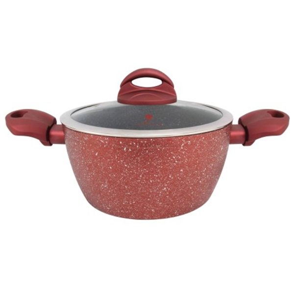 ქვაბი BERLLONG RVP-24G, 24cm, Red