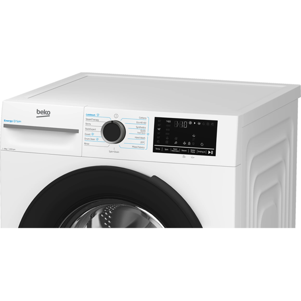 Washing Machine Beko BM3WT49415W, 9Kg, A, 1400Rpm, 75DB, White