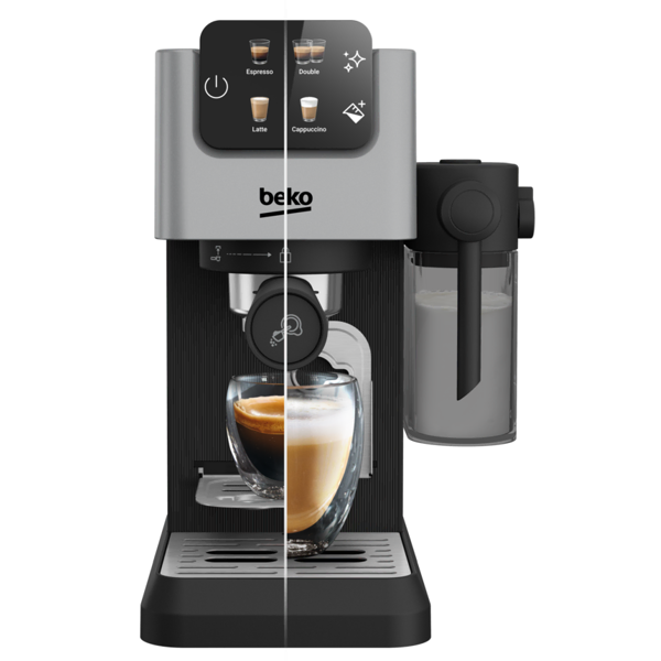 Coffee Machine Beko CEP 6464 X, 1628W, 1.1L, Grey/Black