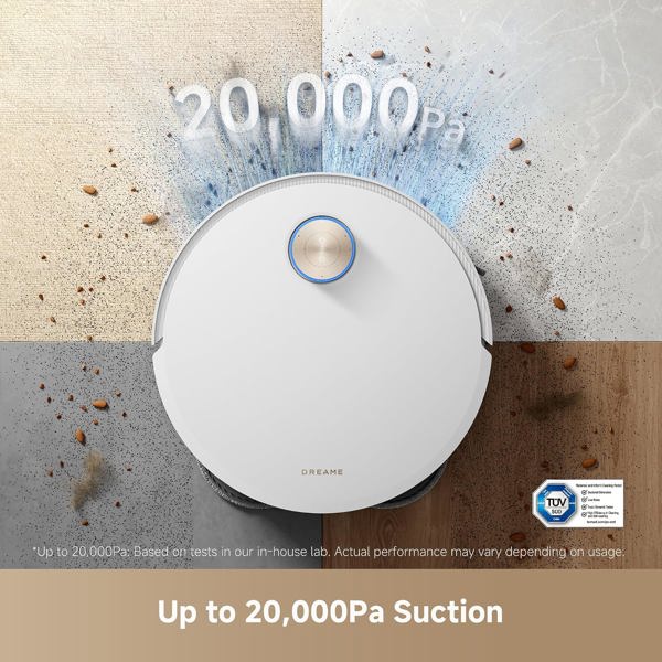 Robot Vacuum Cleaner Dreame RLX85CE-4 X50 Ultra Complete, 20000Pa, White