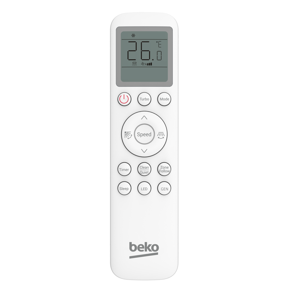 კონდიციონერი Beko BEVPEK180/BEVPEK 181, 40-45m², Inverter, Air Conditioner, White