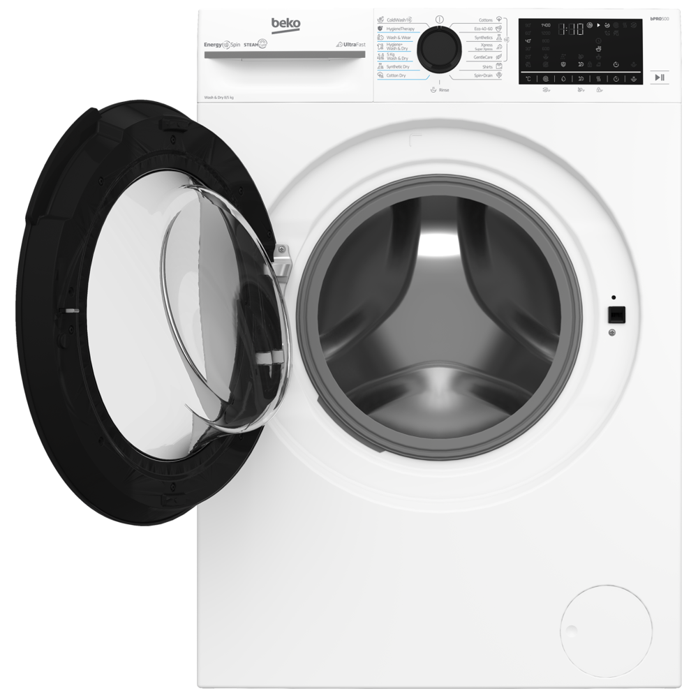 Washing+Dryer Machine Beko BM5DFT48447W bPRO500, 8/5Kg, 1400Rpm, A, 75DB, White