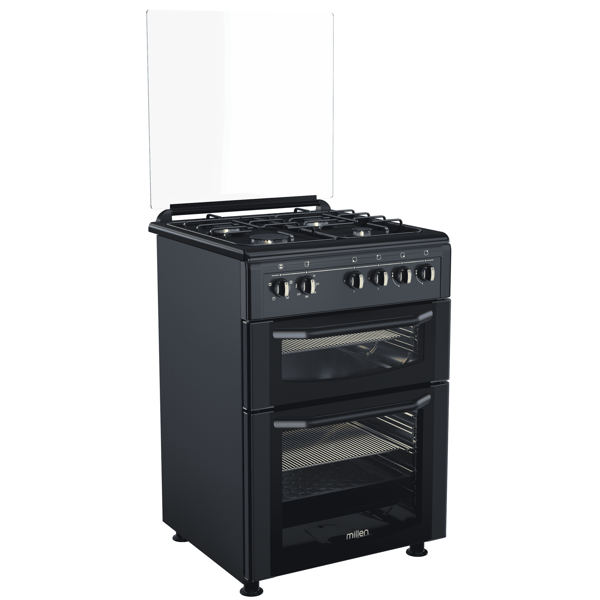Gas Cooker Millen DS6314GAZB FFD, 4Gas, Black