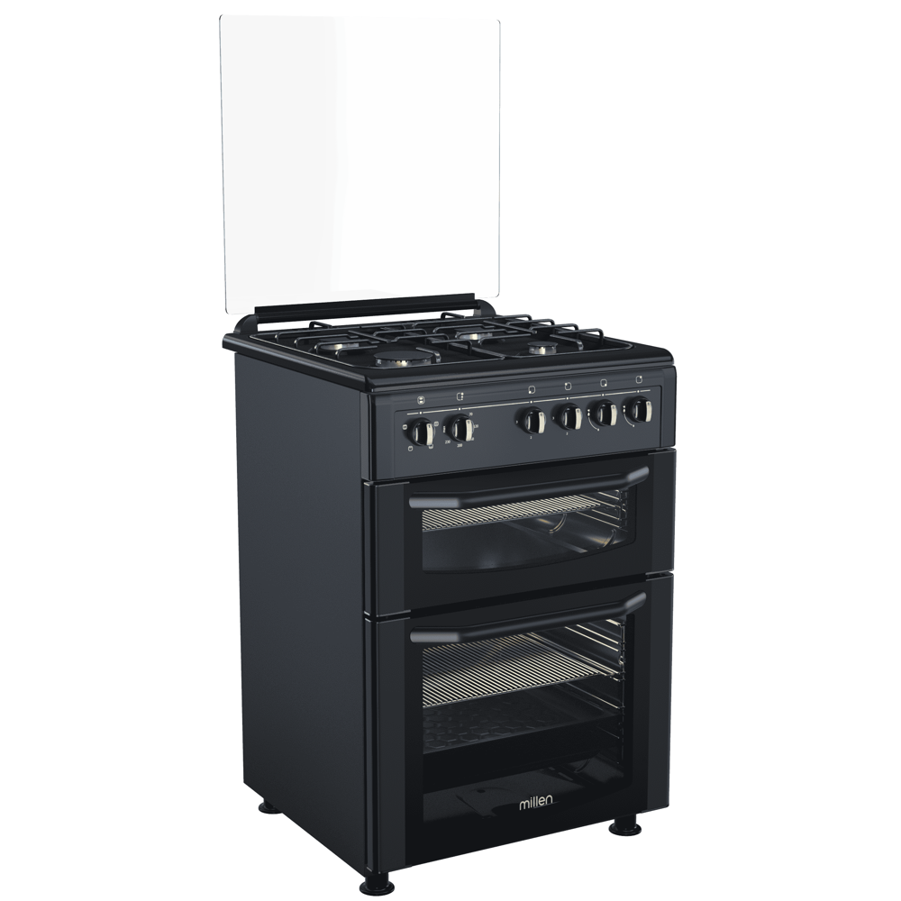 გაზქურა Millen DS6314GAZB FFD, 4Gas, Gas Cooker, Black