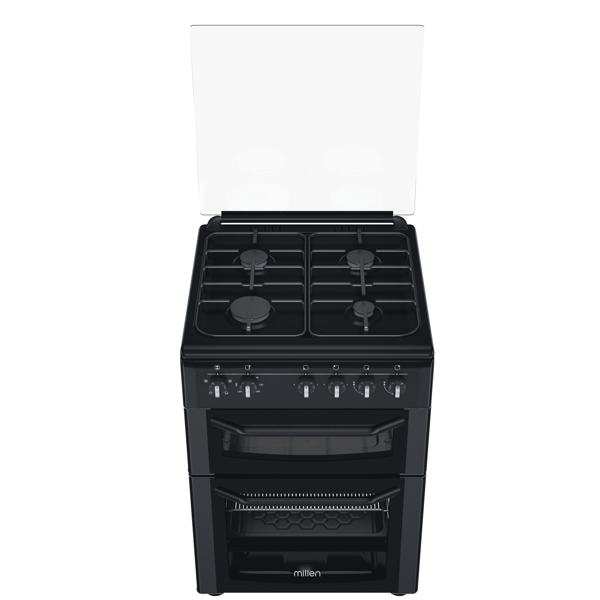 Gas Cooker Millen DS6314GAZB FFD, 4Gas, Black